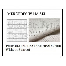 Mercedes W116 SEL Roof Ceiling Sky Headliner Cream Perforated Leather 