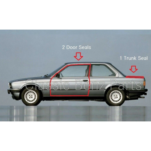 BMW E30 Coupe Door and Trunk Boot Lid Rubber Seals