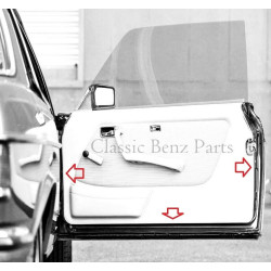 Mercedes W123 Coupe Door rubber seal pair Left Right 