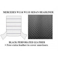 Mercedes W114 W115 Roof Ceiling Sky Headliner Black Perforated Leather