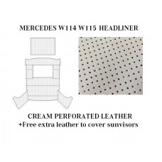 Mercedes W114 W115 Roof Ceiling Sky Headliner Cream Perforated Leather +Sunroof