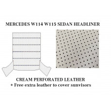 Mercedes W114 W115 Roof Ceiling Sky Headliner Cream Perforated Leather 